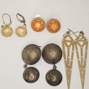 Vintage Earrings Costume Jewelry Lot Set of 4